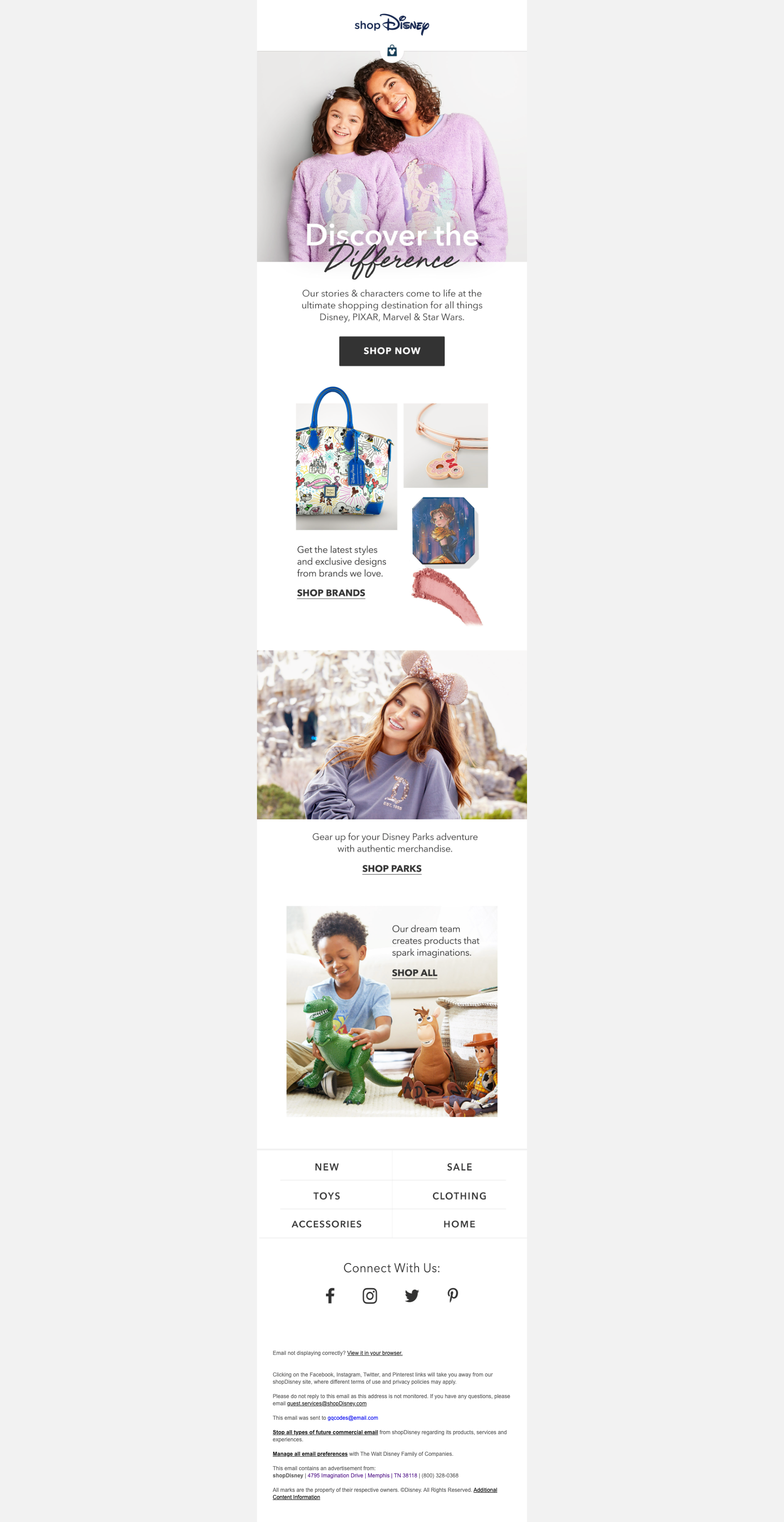 Disney Promotional Email